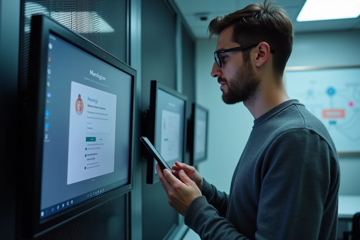 Technicien informatique configurant la double authentification pour sécuriser un compte mail académique de l'académie de Bordeaux